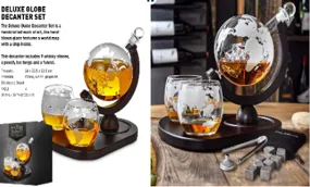 Deluxe Globe Decanter Set
