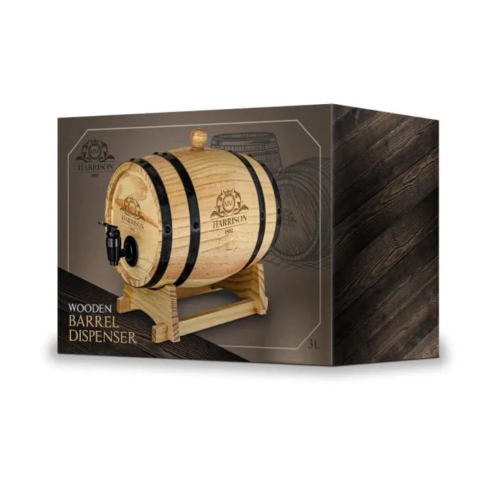 Wooden Barrel Dispenser
