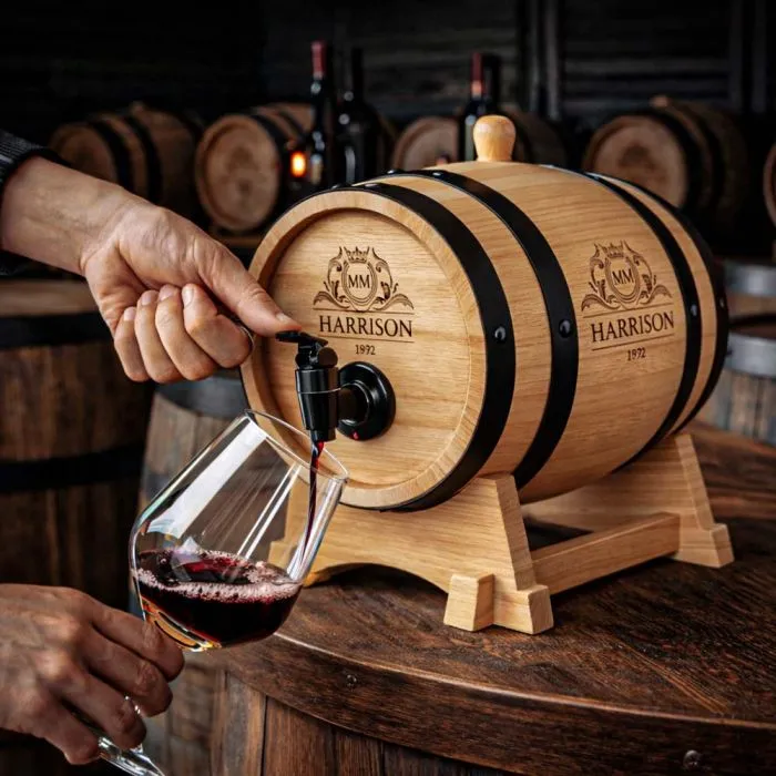 Wooden Barrel Dispenser