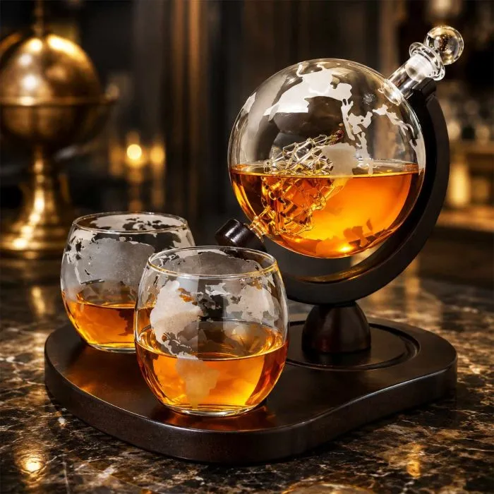 Deluxe Globe Decanter Set